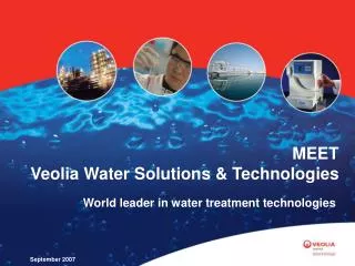 World leader in water treatment technologies