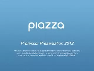 Professor Presentation 2012