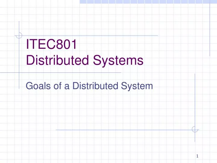 itec801 distributed systems