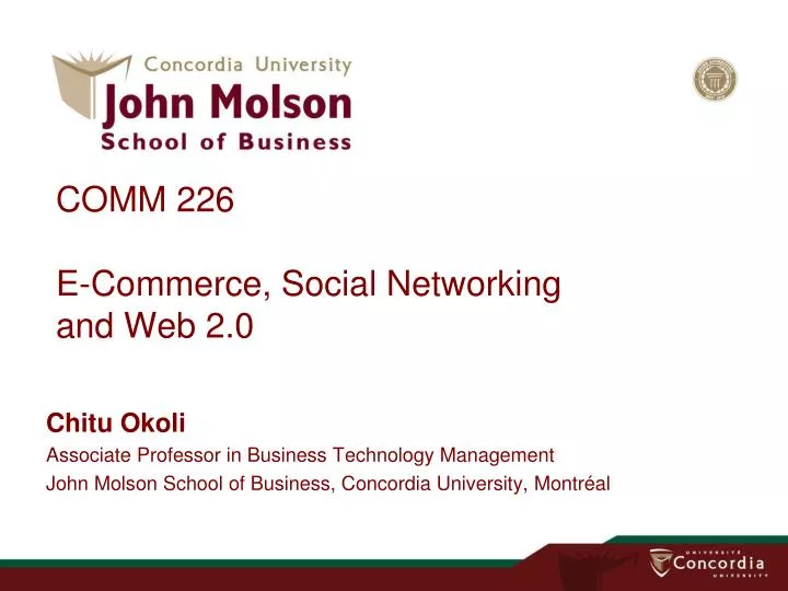 comm 226 e commerce social networking and web 2 0