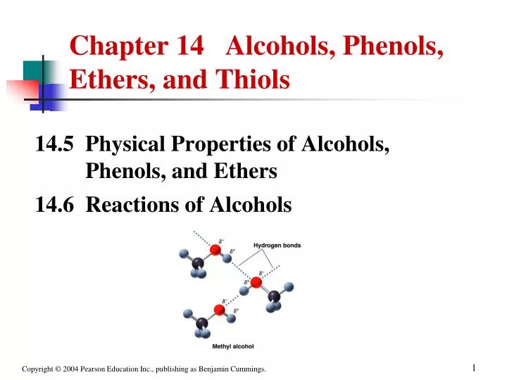 chapter 14 alcohols phenols ethers and thiols
