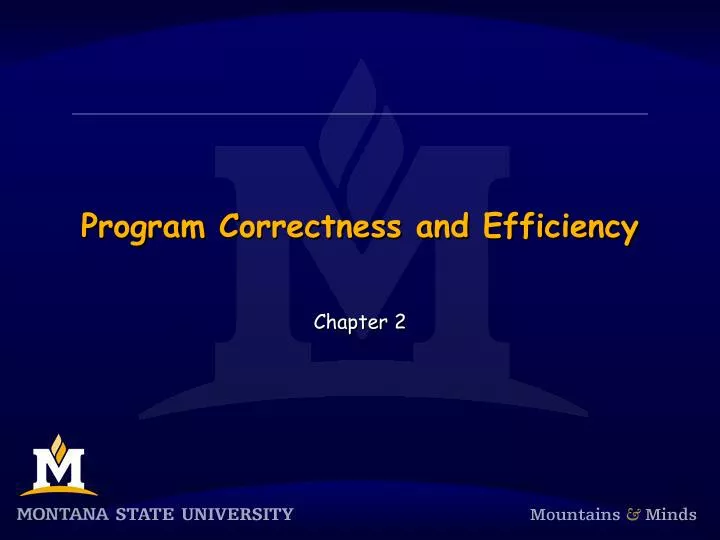 program correctness and efficiency