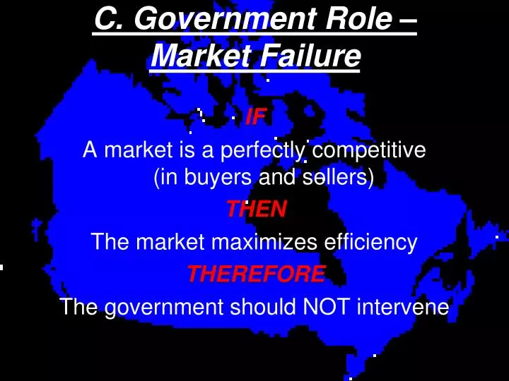 c government role market failure