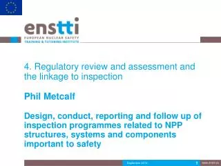 Areas addressed by regulatory review and assessment