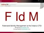 Understanding Federated Identity Management in Indiana CTSI - slide 1