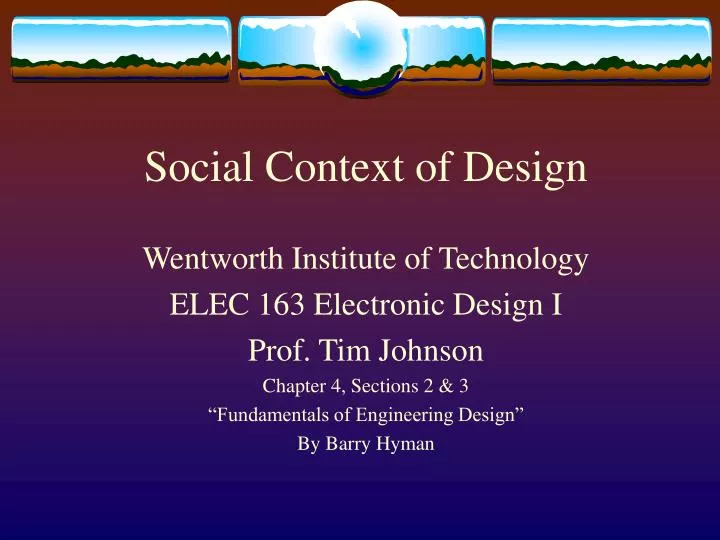 social context of design