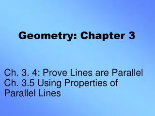 Geometry: Chapter 3