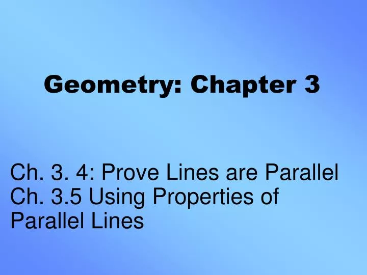 geometry chapter 3