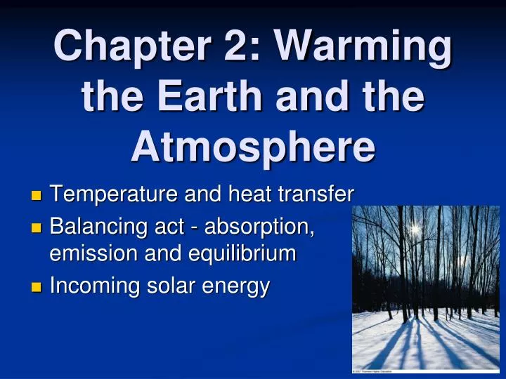 chapter 2 warming the earth and the atmosphere