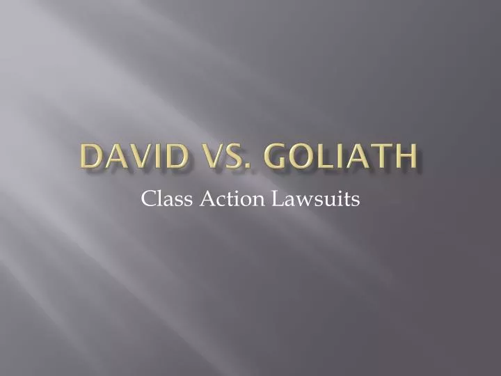 david vs goliath