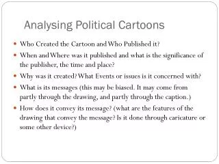 Analysing Political Cartoons