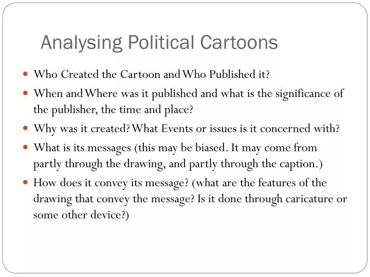 analysing political cartoons