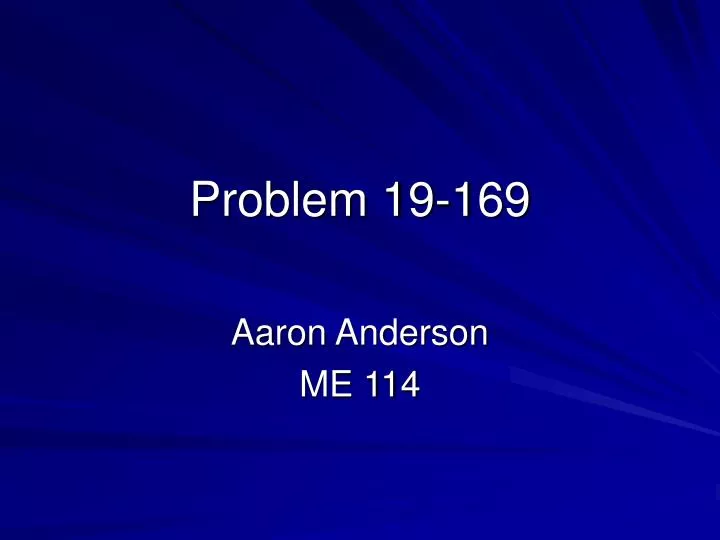 problem 19 169