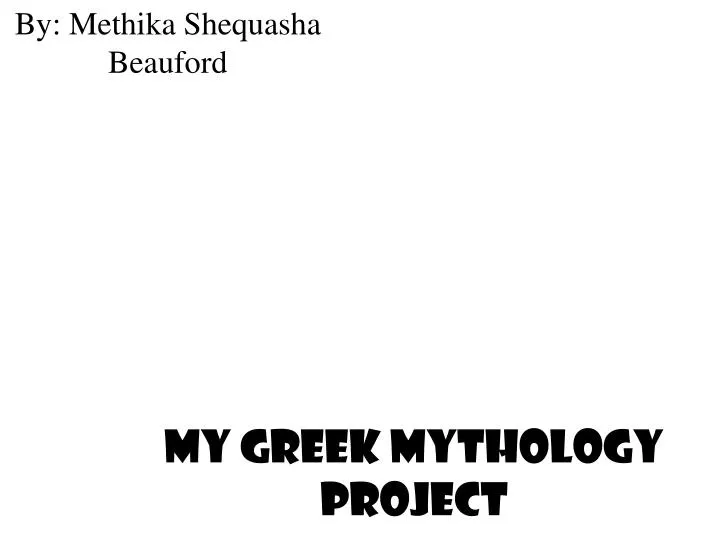 my greek mythology project
