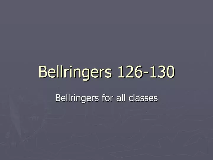 bellringers 126 130