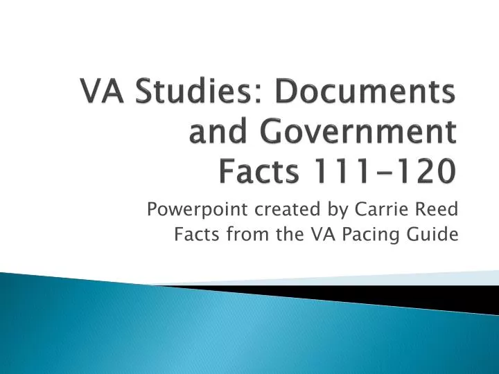 va studies documents and government facts 111 120