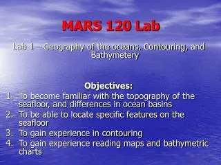 MARS 120 Lab