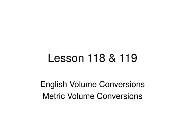 lesson 118 119