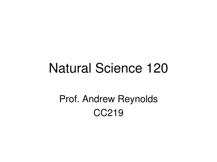 natural science 120