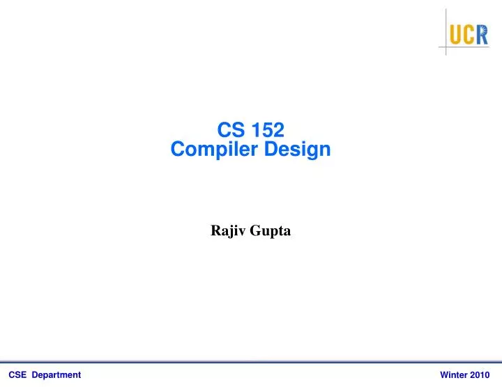 cs 152 compiler design