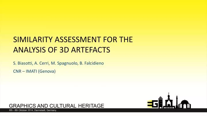 similarity assessment for the analysis of 3d artefacts
