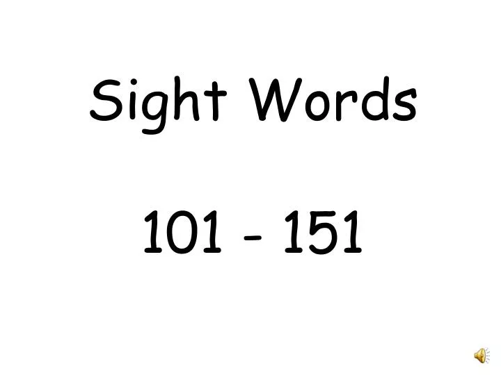 sight words 101 151