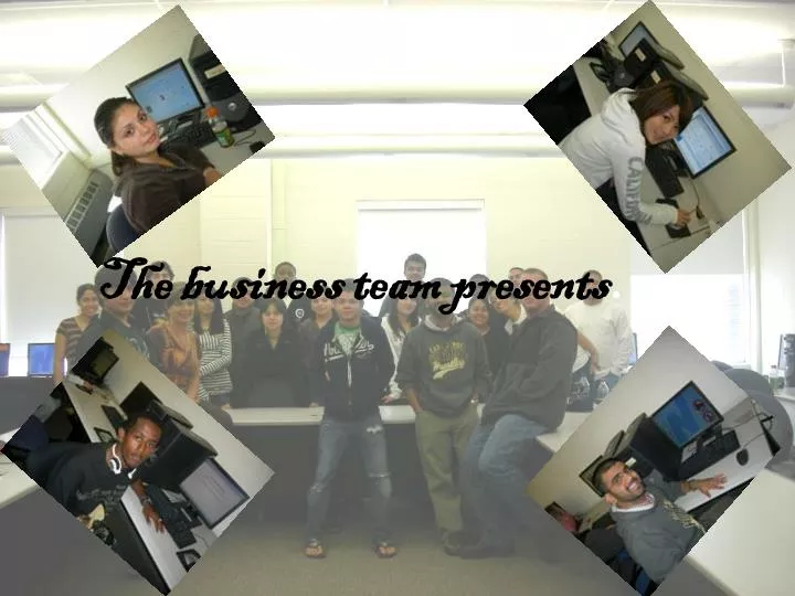 the business team presents