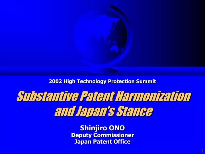 substantive patent harmonization and japan s stance