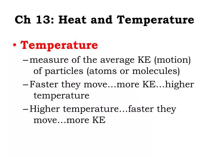 ch 13 heat and temperature