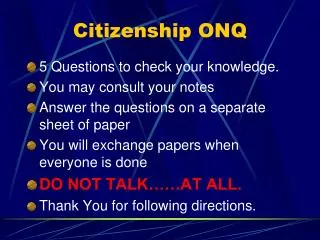 Citizenship ONQ