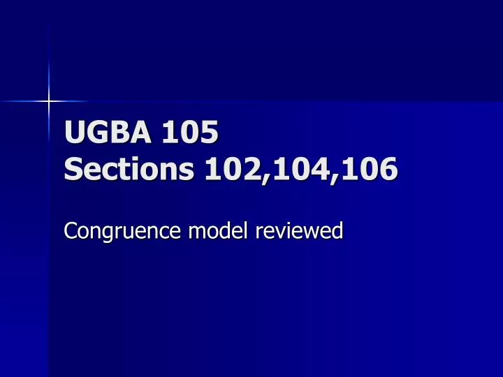 ugba 105 sections 102 104 106