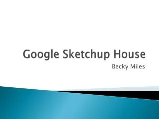 Google Sketchup House