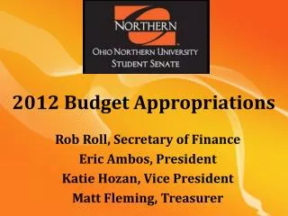 2012 Budget Appropriations