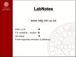 LabNotes Electronic Lab Notebook System Overview - slide 1