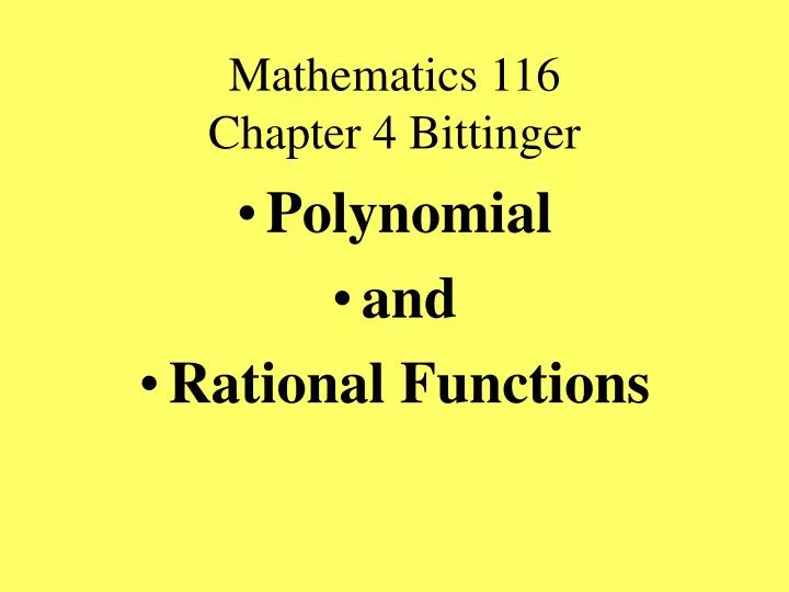 mathematics 116 chapter 4 bittinger