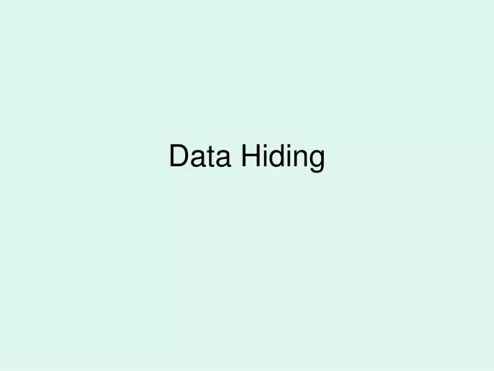 data hiding
