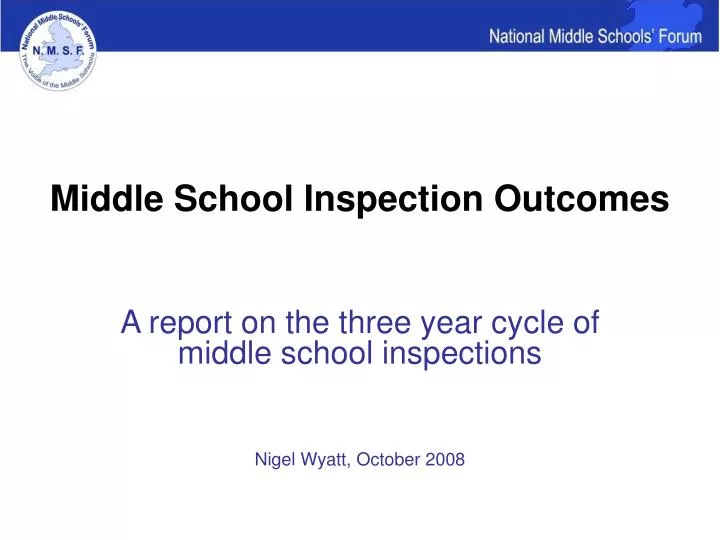 middle school inspection outcomes