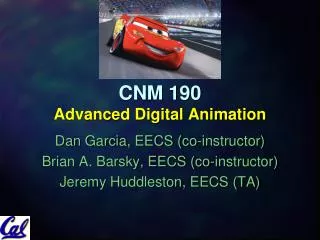 CNM 190 Advanced Digital Animation