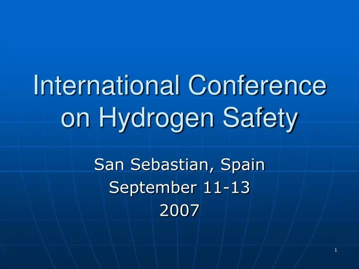 international conference on hydrogen safety