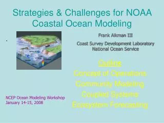Strategies &amp; Challenges for NOAA Coastal Ocean Modeling
