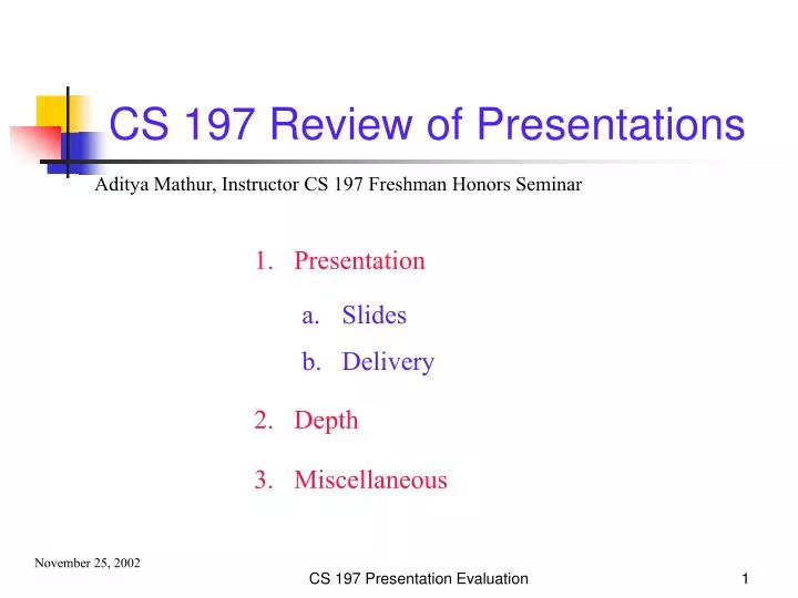 cs 197 review of presentations