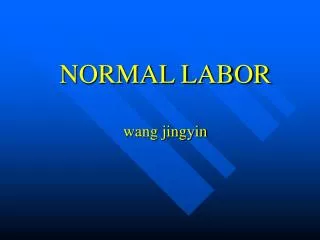 NORMAL LABOR wang jingyin