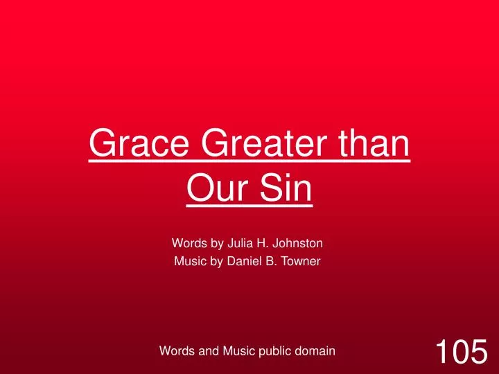 grace greater than our sin