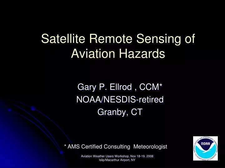 satellite remote sensing of aviation hazards