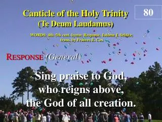 Canticle of the Holy Trinity (Response)