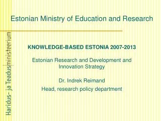 Estonian Ministry of Education and Research