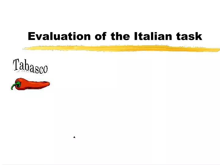 evaluation of the italian task