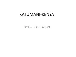 KATUMANI-KENYA