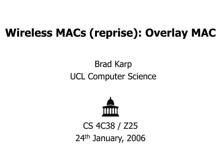 wireless macs reprise overlay mac