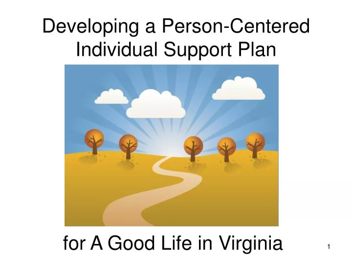 developing a person centered individual support plan